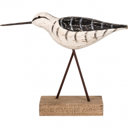 Maritimer Seevogel auf Holzpodest von Batela